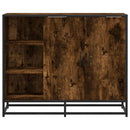 skænk 92x35x76 cm konstrueret træ røget egetræsfarve