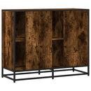 skænk 92x35x76 cm konstrueret træ røget egetræsfarve