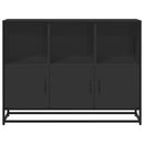 skab 100x35x76 cm konstrueret træ sort
