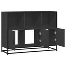 skab 100x35x76 cm konstrueret træ sort