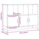 skænk 100x35x76 cm konstrueret træ sonoma-eg