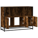 skænk 100x35x76 cm konstrueret træ røget egetræsfarve