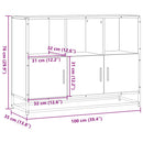 skænk 100x35x76 cm konstrueret træ grå sonoma-eg
