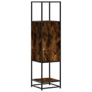 skab sonoma-eg 35,5x35x139 cm konstrueret træ og metal