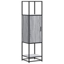 skab 35,5x35x139 cm konstrueret træ grå sonoma-eg og metal
