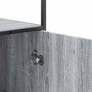 skab 35,5x35x139 cm konstrueret træ grå sonoma-eg og metal