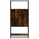 skab sonoma-eg 68x35x139 cm konstrueret træ og metal