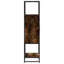 skab sonoma-eg 68x35x139 cm konstrueret træ og metal
