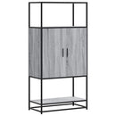 skab 68x35x139 cm konstrueret træ grå sonoma-eg og metal