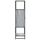 skab 68x35x139 cm konstrueret træ grå sonoma-eg og metal