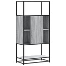 skab 68x35x139 cm konstrueret træ grå sonoma-eg og metal
