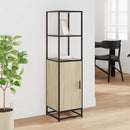 skab sonoma-eg 35,5x35x139 cm konstrueret træ og metal