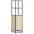 skab sonoma-eg 35,5x35x139 cm konstrueret træ og metal