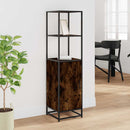 skab sonoma-eg 35,5x35x139 cm konstrueret træ og metal