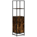 skab sonoma-eg 35,5x35x139 cm konstrueret træ og metal