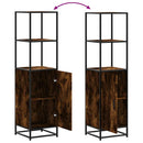 skab sonoma-eg 35,5x35x139 cm konstrueret træ og metal