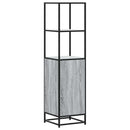 skab 35,5x35x139 cm konstrueret træ grå sonoma-eg og metal