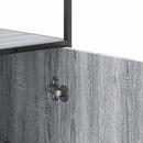 skab 35,5x35x139 cm konstrueret træ grå sonoma-eg og metal