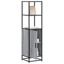 skab 35,5x35x139 cm konstrueret træ grå sonoma-eg og metal