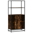 skab sonoma-eg 68x35x139 cm konstrueret træ og metal