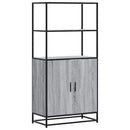skab 68x35x139 cm konstrueret træ grå sonoma-eg og metal