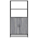 skab 68x35x139 cm konstrueret træ grå sonoma-eg og metal