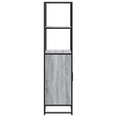 skab 68x35x139 cm konstrueret træ grå sonoma-eg og metal