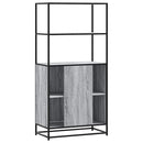 skab 68x35x139 cm konstrueret træ grå sonoma-eg og metal