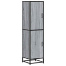 skab 35,5x35x139 cm konstrueret træ grå sonoma-eg og metal