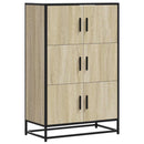 skab 68x35x106,5 cm konstrueret træ og metal sonoma-eg