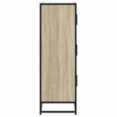 skab 68x35x106,5 cm konstrueret træ og metal sonoma-eg
