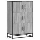 skab 68x35x106,5 cm konstrueret træ og metal grå sonoma-eg