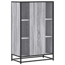 skab 68x35x106,5 cm konstrueret træ og metal grå sonoma-eg