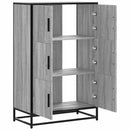 skab 68x35x106,5 cm konstrueret træ og metal grå sonoma-eg