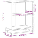 bogreol 60x35x76 cm konstrueret træ sort
