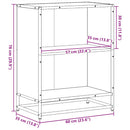 bogreol 60x35x76 cm konstrueret træ sonoma-eg