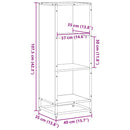 bogreol 40x35x107,5 cm konstrueret træ sort