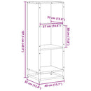 bogreol 40x35x107,5 cm konstrueret træ sort