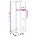 bogreol 40x35x107,5 cm konstrueret træ sonoma-eg