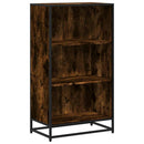 bogskab 60x35x107,5 cm konstrueret træ røget egetræ