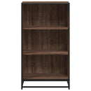 bogskab 60x35x107,5 cm konstrueret træ brun egetræ