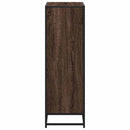 bogskab 60x35x107,5 cm konstrueret træ brun egetræ