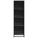 bogreol 40x35x139 cm konstrueret træ sort