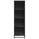 bogreol 40x35x139 cm konstrueret træ sort