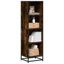 bogreol 40x35x139 cm konstrueret træ røget egetræ