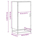 skostativ 48x38x97,5 cm konstrueret træ røget egetræsfarve