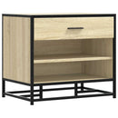 skobænk 60x40x53,5 cm konstrueret træ og metal sonoma-eg