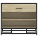 skobænk 60x40x53,5 cm konstrueret træ og metal sonoma-eg