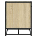 skobænk 60x40x53,5 cm konstrueret træ og metal sonoma-eg
