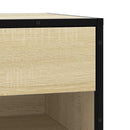 skobænk 60x40x53,5 cm konstrueret træ og metal sonoma-eg